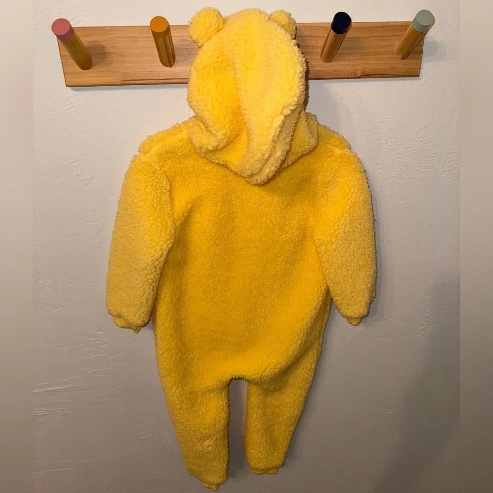 Disney Pooh Bear Little Sleepies Sherpa One Piece Outerwear 18-24 Romper - Picture 7 of 9